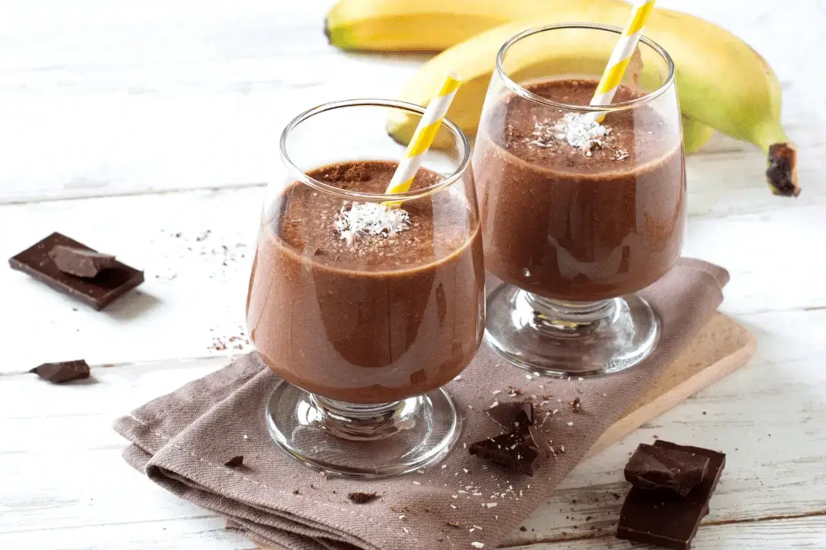 Banana drink with ice cream is one of the top drinks for hot weather