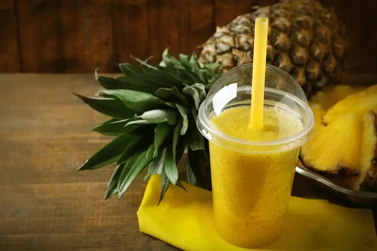 Pineapple smoothie drink is helps for summer
