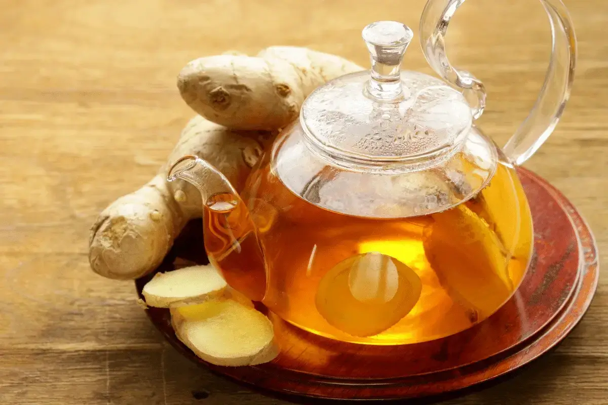 Ginger tea is one of the top herbs for bloating