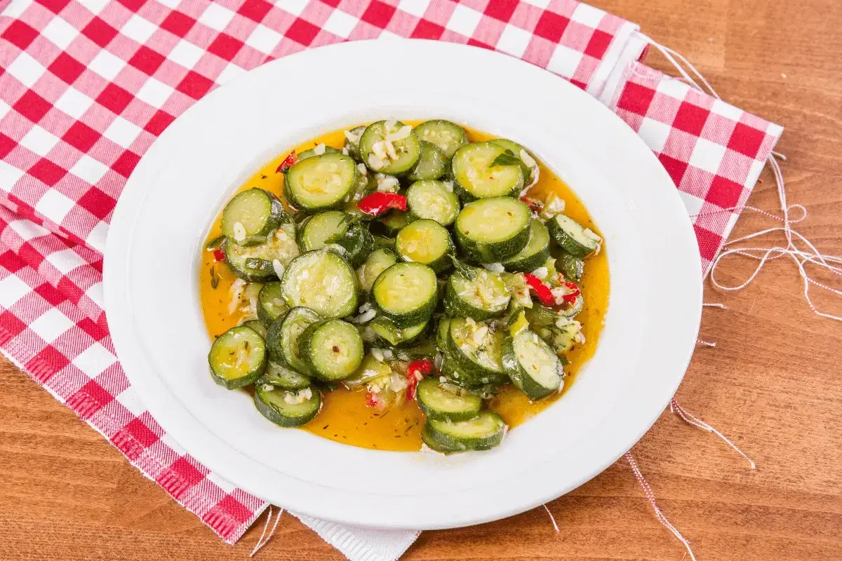 Boiled zucchini