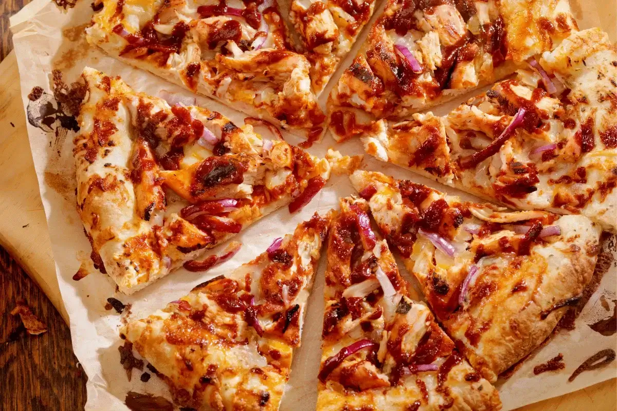 Chicken BBQ Pizza is one of the most types of pizza in restaurants