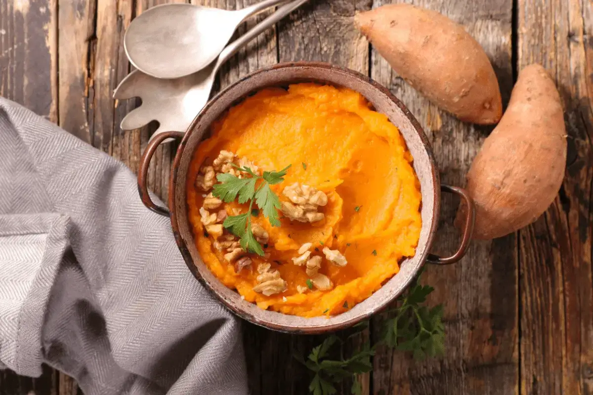 Mashed sweet potatoes