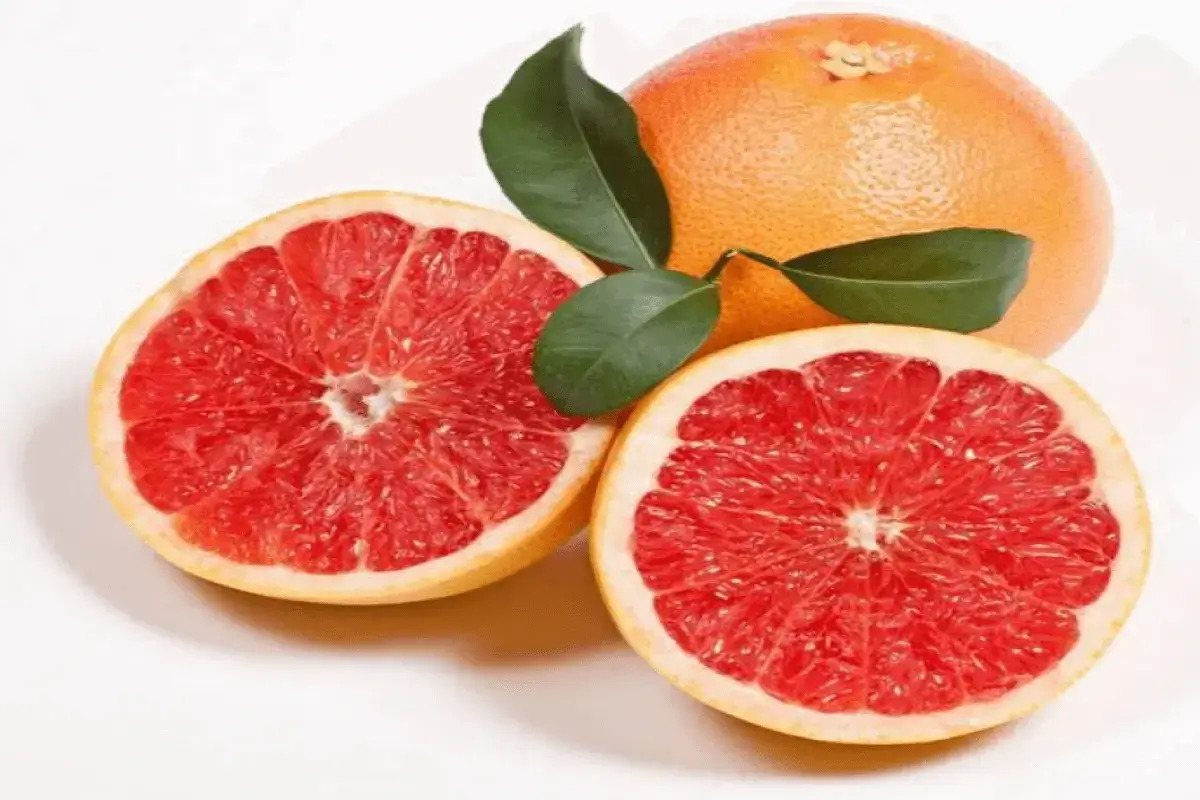 Red and yellow grapefruit